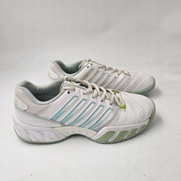 K-Swiss Bigshot Light 4 Tennis Shoes White Teal Lime Women Size 8.5 - Picture 5 of 9